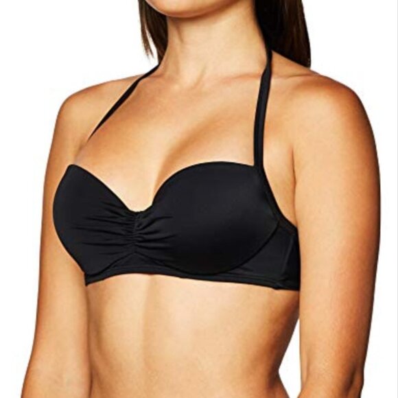 Coastal Blue Women's Swimwear Bra-Sized Underwire Shirred-Front Bikini Top - 34C - Picture 8 of 8